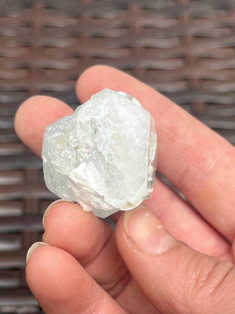 Sparkling Natural Aquamarine Crystal With Muscovite from Pakistan | Raw Aquamarine Gemstone | High Grade Aquamarine Specimen image 4