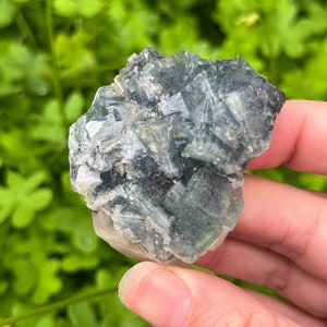 Glassy Green Blue Fluorite Crystal Cluster | Beautiful Cubic Fluorite Display Specimen | Unique Free Standing Fluorite Crystal Formation