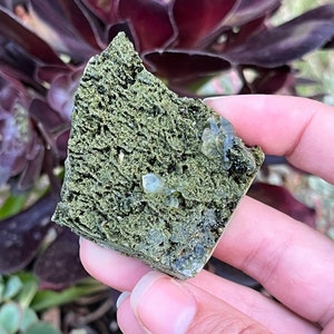 Sparkly Fairy Forest Quartz | New Find! Raw Green Epidote and Clear Quartz Crystal Cluster from Hakkari, Turkey | Raw Epidote, Raw Quartz
