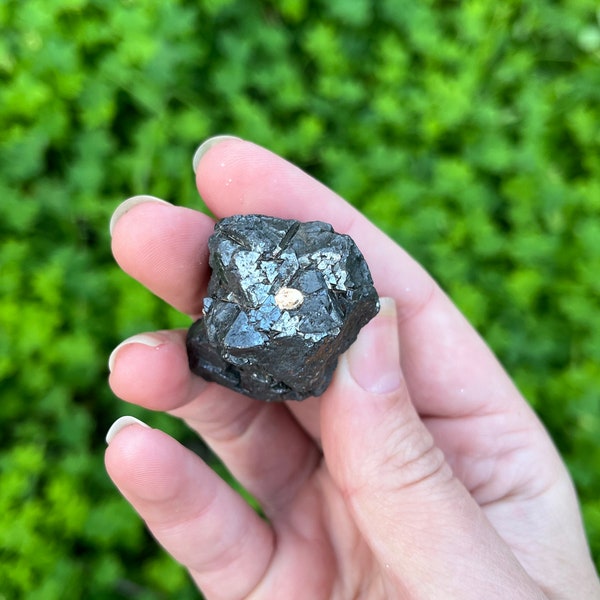 Natural Octahedral Magnetite Crystal from Iron Springs, Utah | Pyramid Shaped Lustrous Magnetite Crystals, Raw Terminated Magnetite Specimen