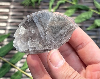 Texturierte Lila Graue Kubische Fluorit Kristallstufe mit Phantom Würfeln aus Belutschistan, Pakistan | Ausstellungsstück