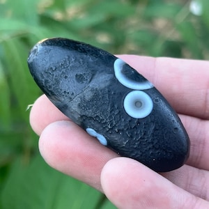 Cristal d'agate oeil de Gobi 23 g | Agate de Mongolie du désert de Gobi, agate de Gobi, agate oeil | Yeux rares en calcédoine et en agate, cristaux de guérison métaphysiques
