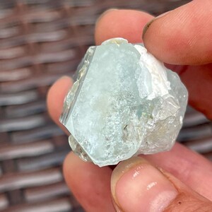 Sparkling Natural Aquamarine Crystal With Muscovite from Pakistan | Raw Aquamarine Gemstone | High Grade Aquamarine Specimen image 9