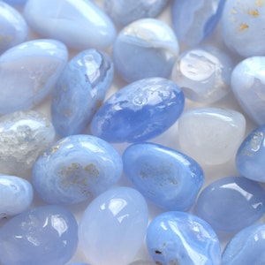 Blue Chalcedony Tumble Stones