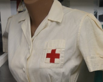 WW2 weißes Rotes Kreuz Krankenschwester Kleid