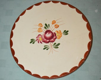 Longchamp French antique  floral cake/cheese plate stand