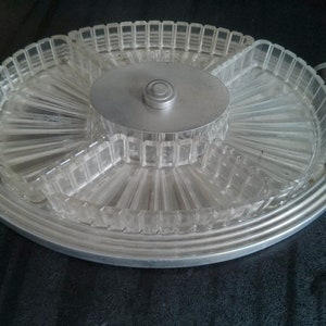 French Art Deco 1930s aperitif glass drinks/nibbles tray set