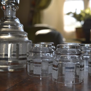 French 1930s Art Deco decanter shot glasses set-Karl Palda style