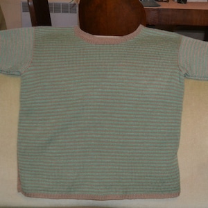 1940er/50er Jahre Original Französischer Kurzarm Pullover