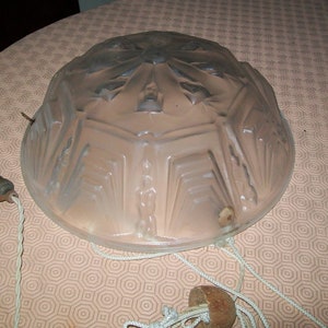Art Deco glass French light shade-Degue in style