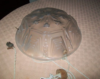 Art Deco glass French light shade-Degue in style