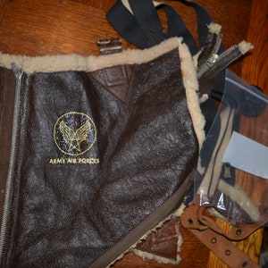 WW2 U.S Army Airforce pants pieces with zipper & suspenders