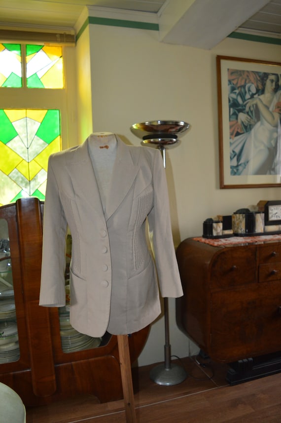 1940s styled fawn Lilli Ann jacket