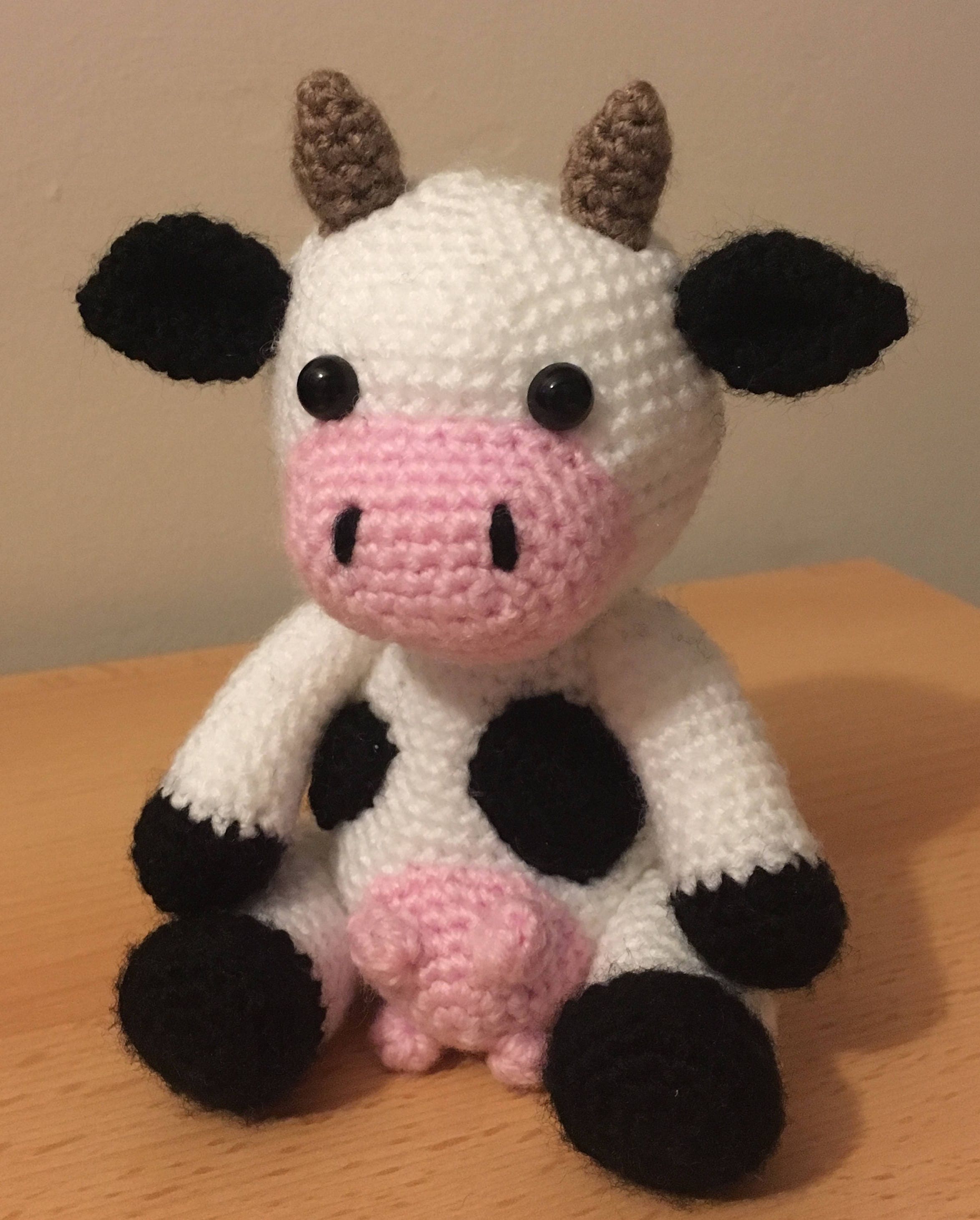 Stuffed Animals & Plushies Toys Crochet stuffed cow amigurumi cow Toys & Games nwtmoosa.com