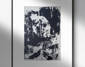 Fighter - Original Monoprint - 13x18cm