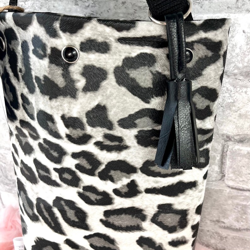 Leopard Car Trash Can Snow Leopard Car Accessories Car Etsy