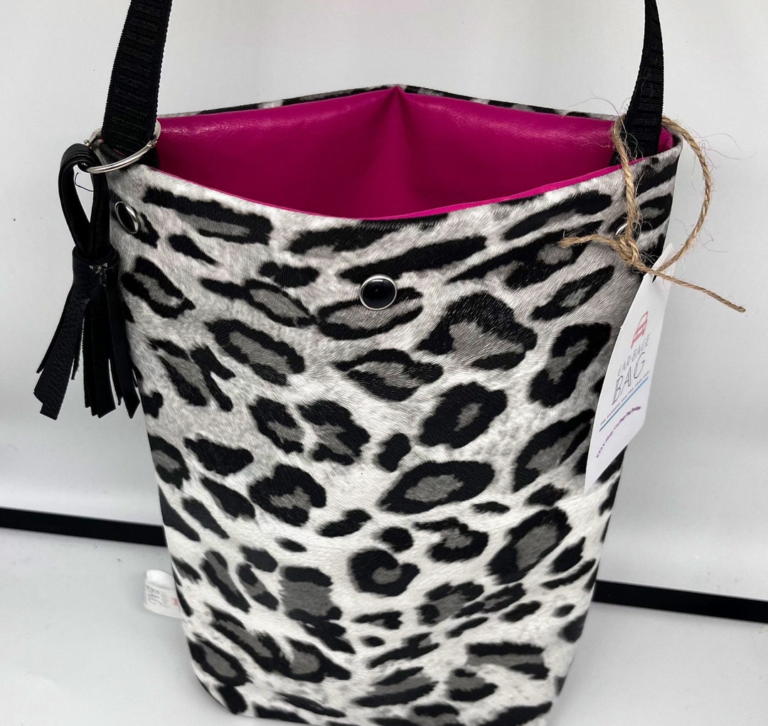 Trendy Leopard Car Accessories, Car Trash Can, Snow Leopard Car Garbage