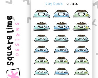 Dog Food Stickers - Dog/Pet Stickers - Planner and Bullet Journal Stickers