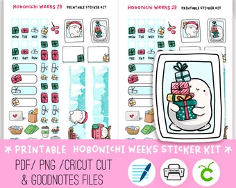 Hobonichi Weeks Printable Sticker Kit 30 Featuring Cute Little Gnomes ...