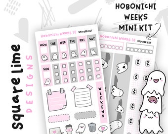 Halloween Themed Hobonichi Weeks Sticker Kit #10 (2 Sticker Sheets) - Planner and Hobonichi Stickers