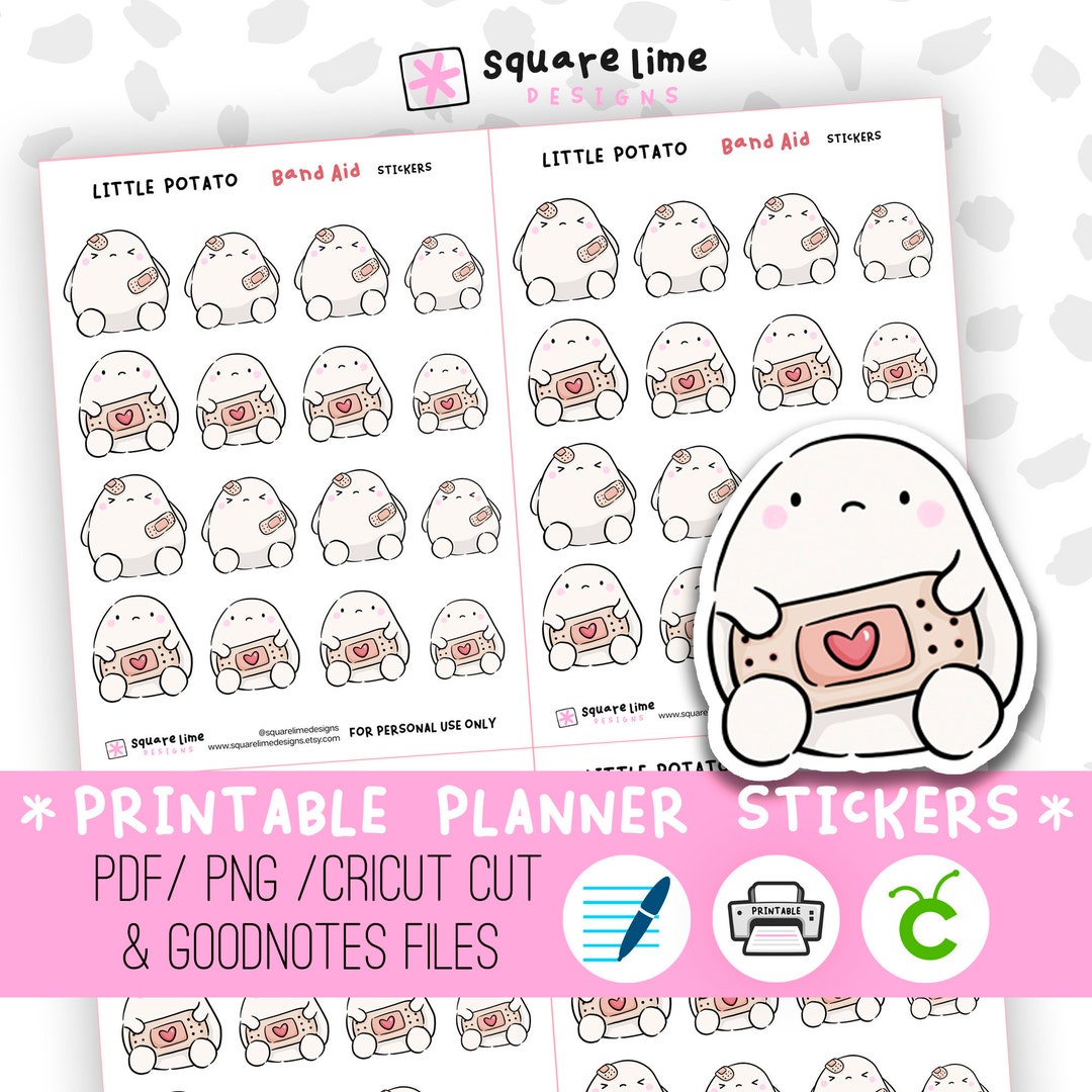 Band Aid Printable Stickers Featuring Little Potato Plaster Bandage ...