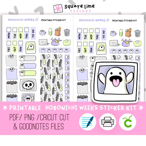 Christmas Themed Hobonichi Weeks Printable Sticker Kit 16 - Etsy