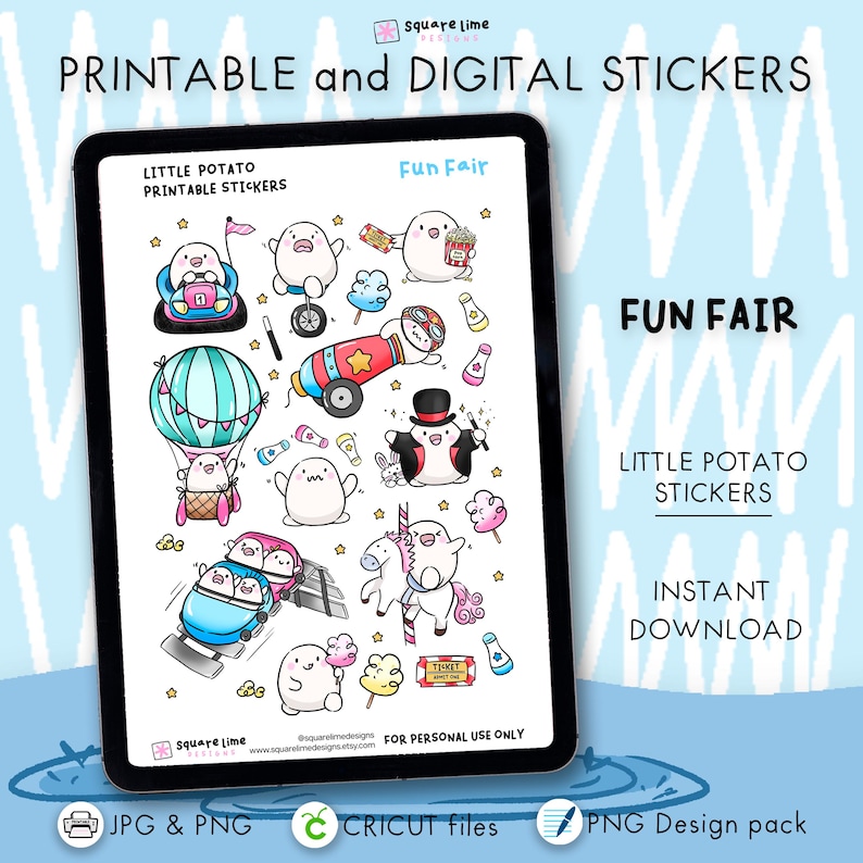 Stickers Fun Fair Fun Fair Stickers – Printable and Digital Designs – Little Potato ...