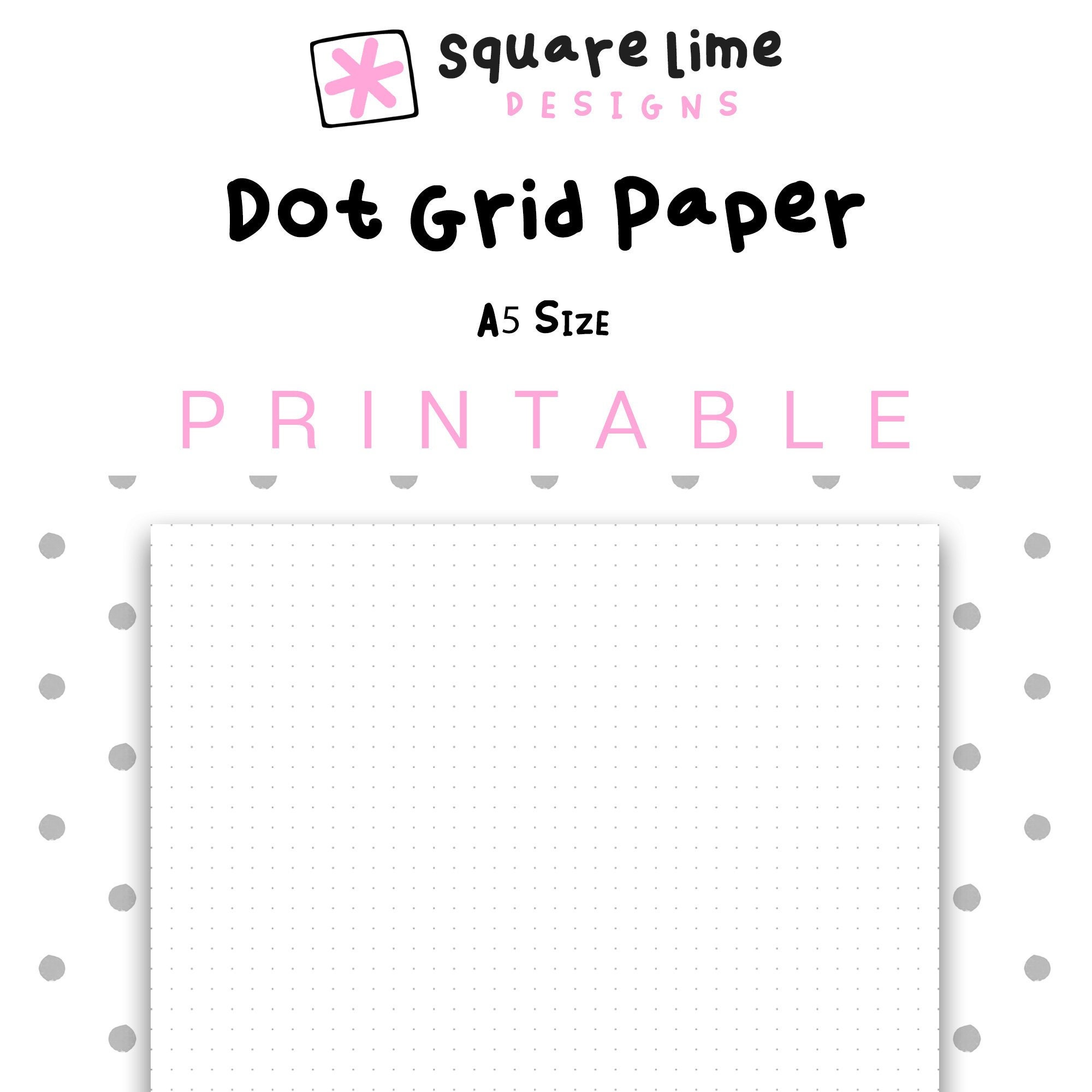 A5 Study Notes Dot Grid Paper Lined Paper Graph Paper Notebook Journal