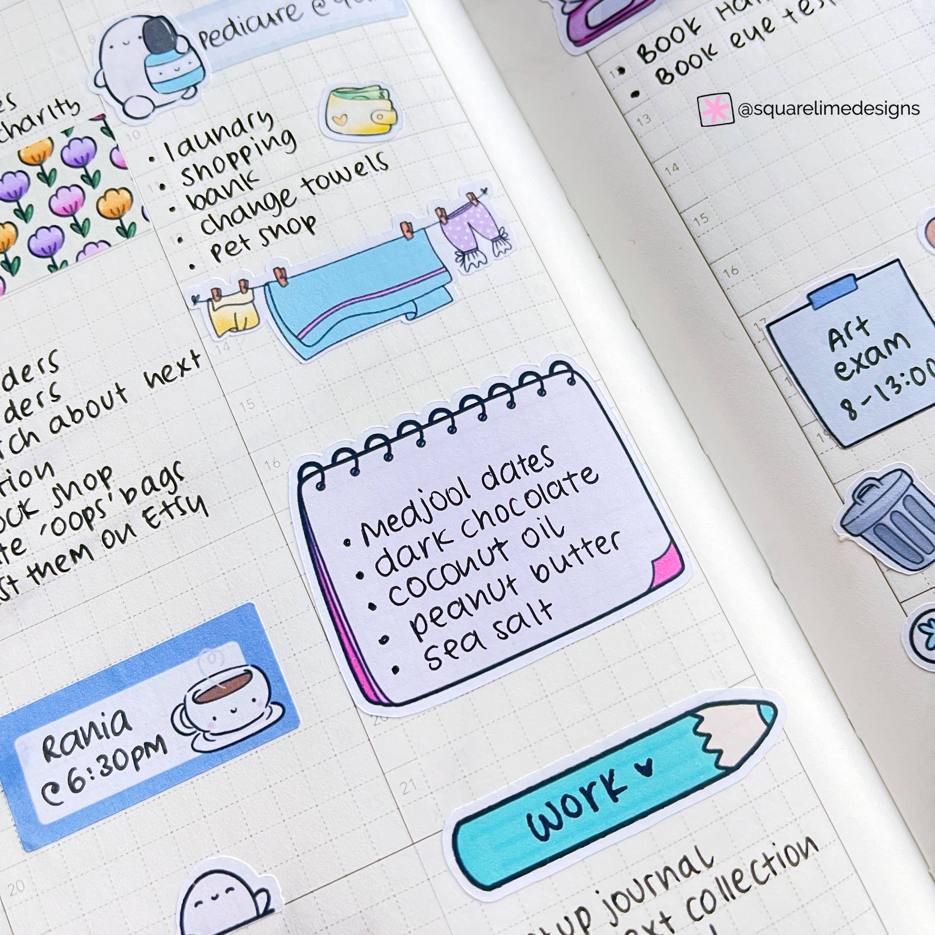 Printed Sticker Notepad Notepads Sticky Notes Stickers – Printable & Digital Designs – JPG, PNG ...