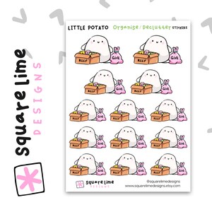 Organise / Declutter Stickers Self Care Stickers Featuring Little ...