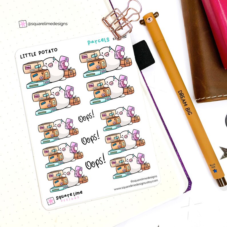 Parcels Stickers – Printable & Digital Designs – Little Potato Planner ...