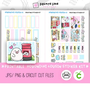 HAPPY MAIL #42 Adesivi stampabili Happy Mail per Hobonichi Cousin Planner Adesivi per planner a tema posta ordinaria per journaling e decorazioni per planner