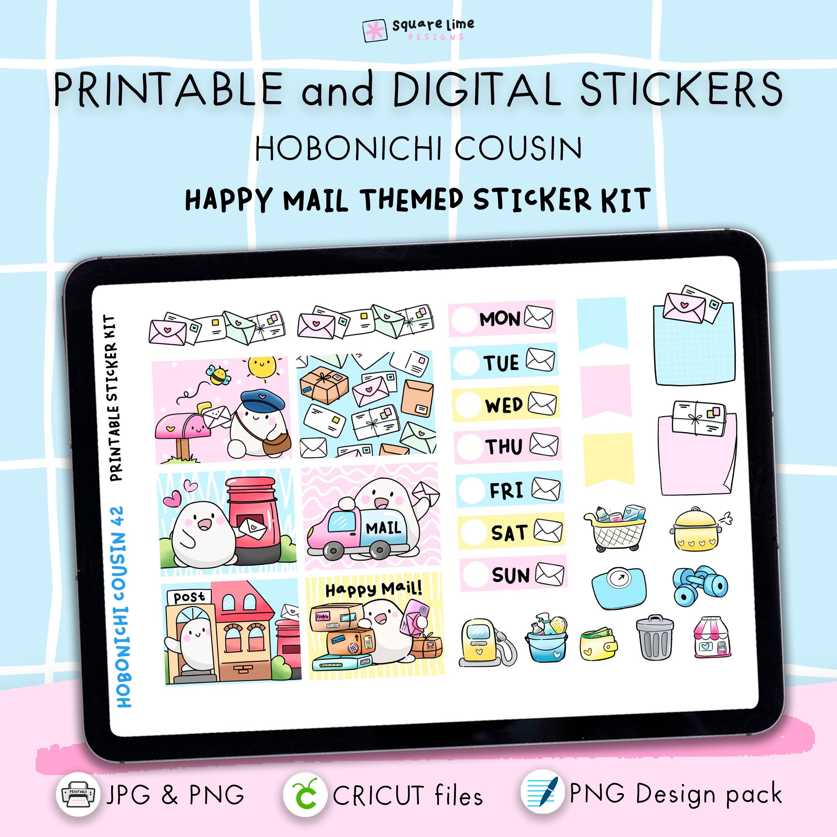 Happy Mail Themed Stickers - Printable & Digital Hobonichi Cousin ...
