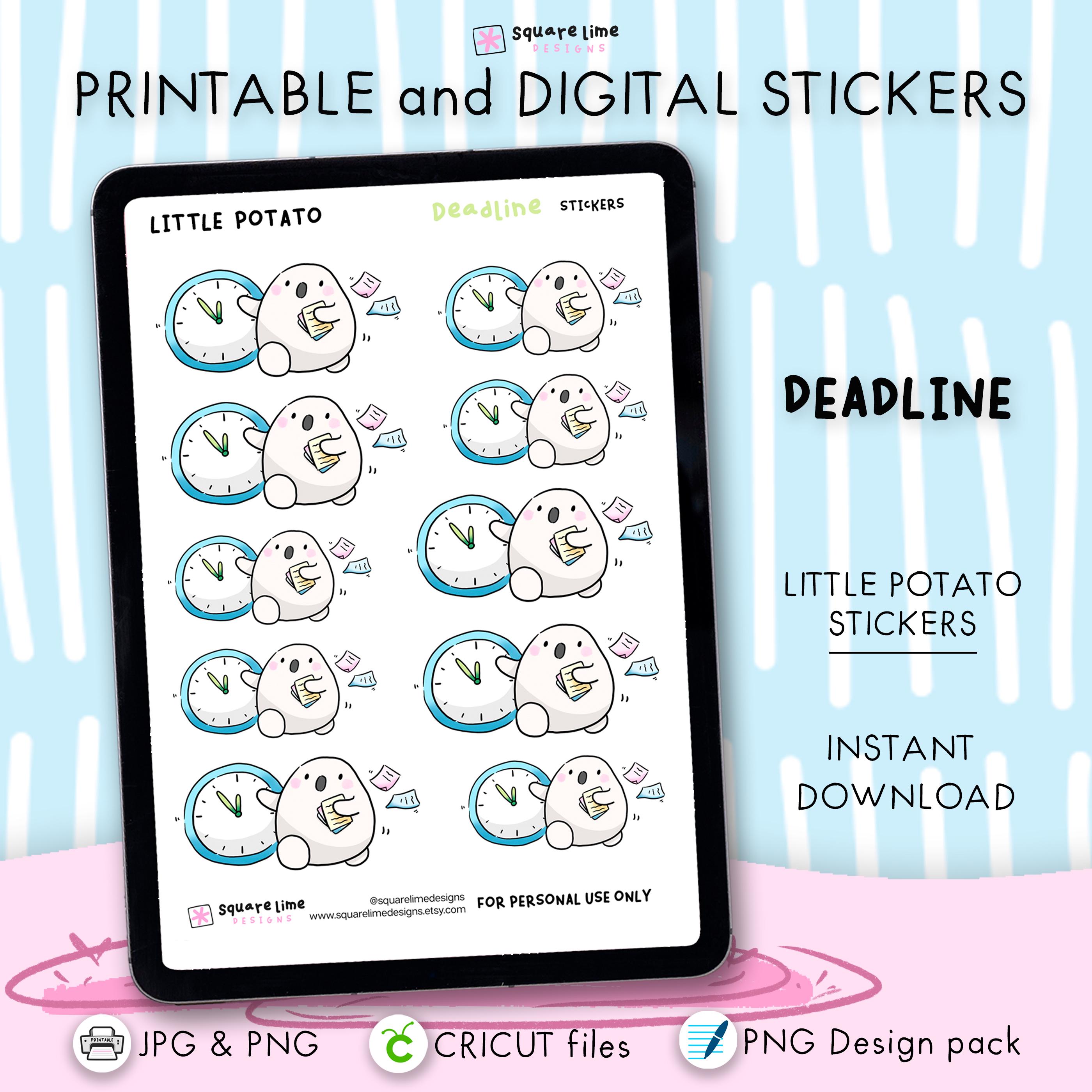 Work Stickers Bundle | 10 Printable and Digital Sticker Sheets ...
