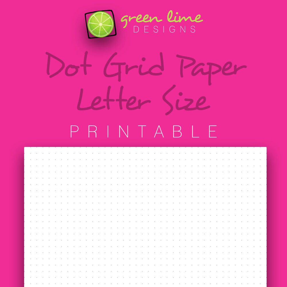 printable dot grid paper letter size dotted paper bullet