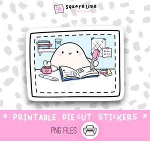 Naklejka do wydrukowania z motywem Małego Ziemniaka - Naklejki cyfrowe - Naklejki do planera - Naklejki do Bullet Journal - Plik PNG