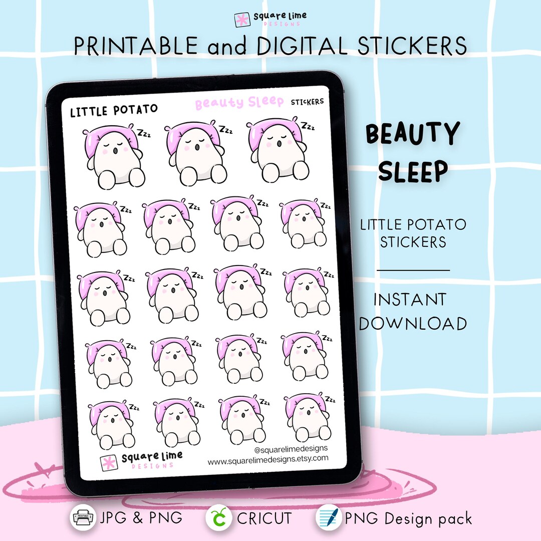 Sleep Pattern Stickers Sleep Stickers – Beauty Sleep Planner Stickers – Printable & Digital ...