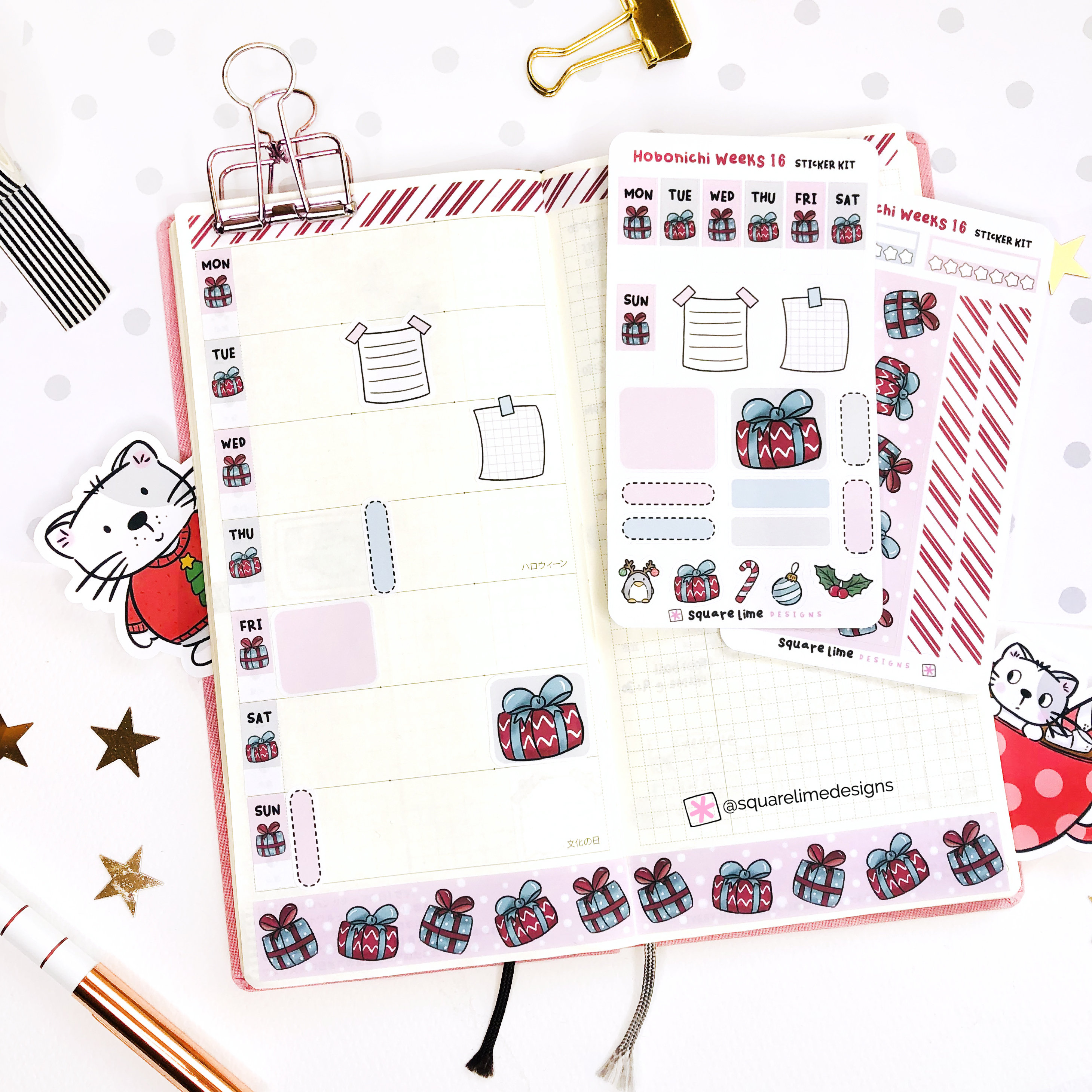 Christmas Themed Hobonichi Weeks Sticker Kit 16 2 Sticker - Etsy Christmas Themed Hobonichi Weeks Sticker Kit 16 2 Sticker - Etsy