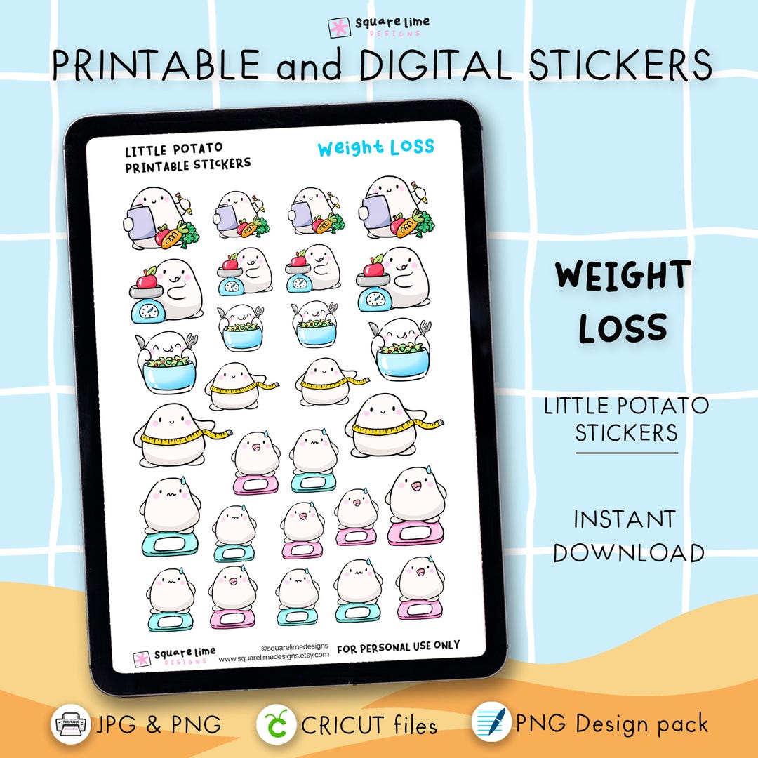 Weight Loaded Stickers Weight Loss Stickers | Meal Planning, Healthy Eating, Weigh-in Tracking ...