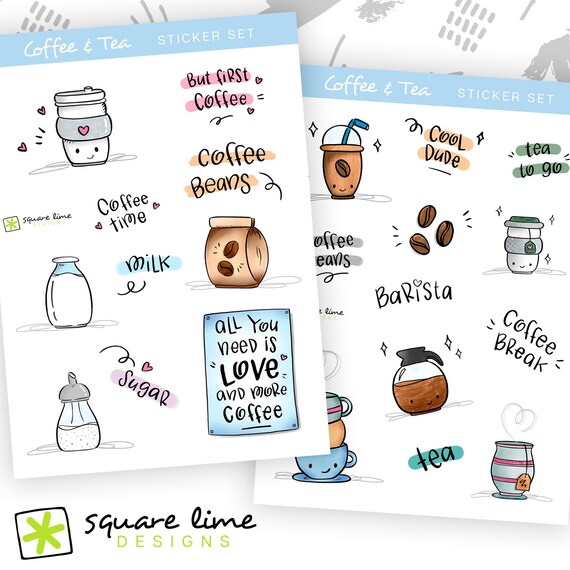 Cute Coffee Tea Stickers Planner Stickers Diary Stickers Cute Stickers Bullet Journal Stickers Square Lime Designs Cute Coffee Cute Coffee Tea Stickers Planner Stickers Diary Stickers Cute Stickers Bullet Journal Stickers Square Lime Designs Cute Coffee