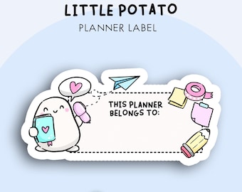 Planner Label Sticker – Little Potato Design - Printable and Digital Stickers – PNG Files - Instant Download