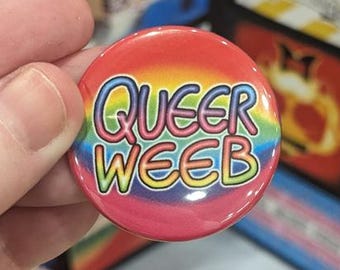 Queer Weeb | Queer/LGBTQ+ Pride | Badge