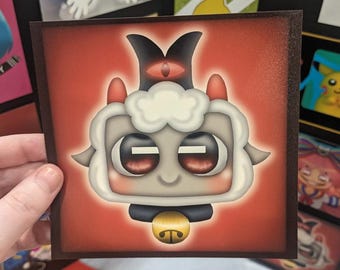 The Lamb - Nice | Cult of the Lamb Fan Art | Matte 5x5 Paper Print