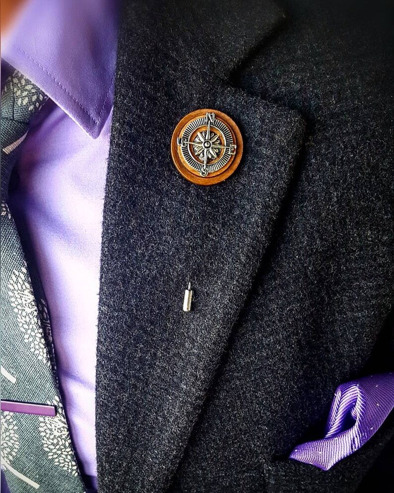 Nautical Compass-Luxury Hand Made Artisan Lapel Pin