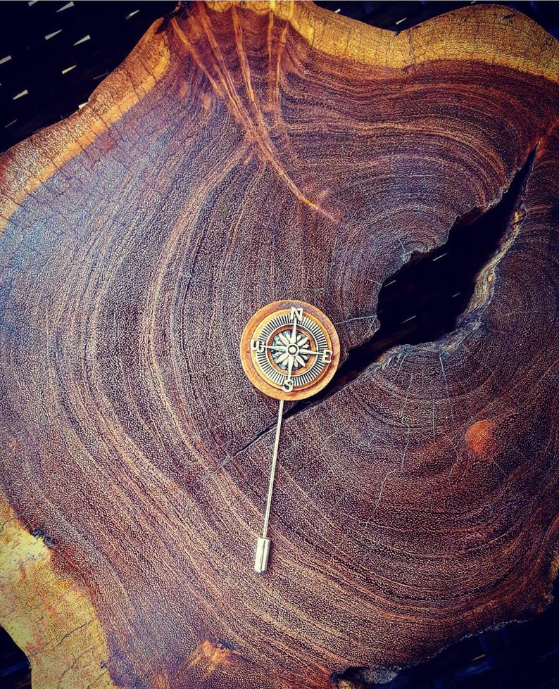 Nautical Compass-Luxury Hand Made Artisan Lapel Pin