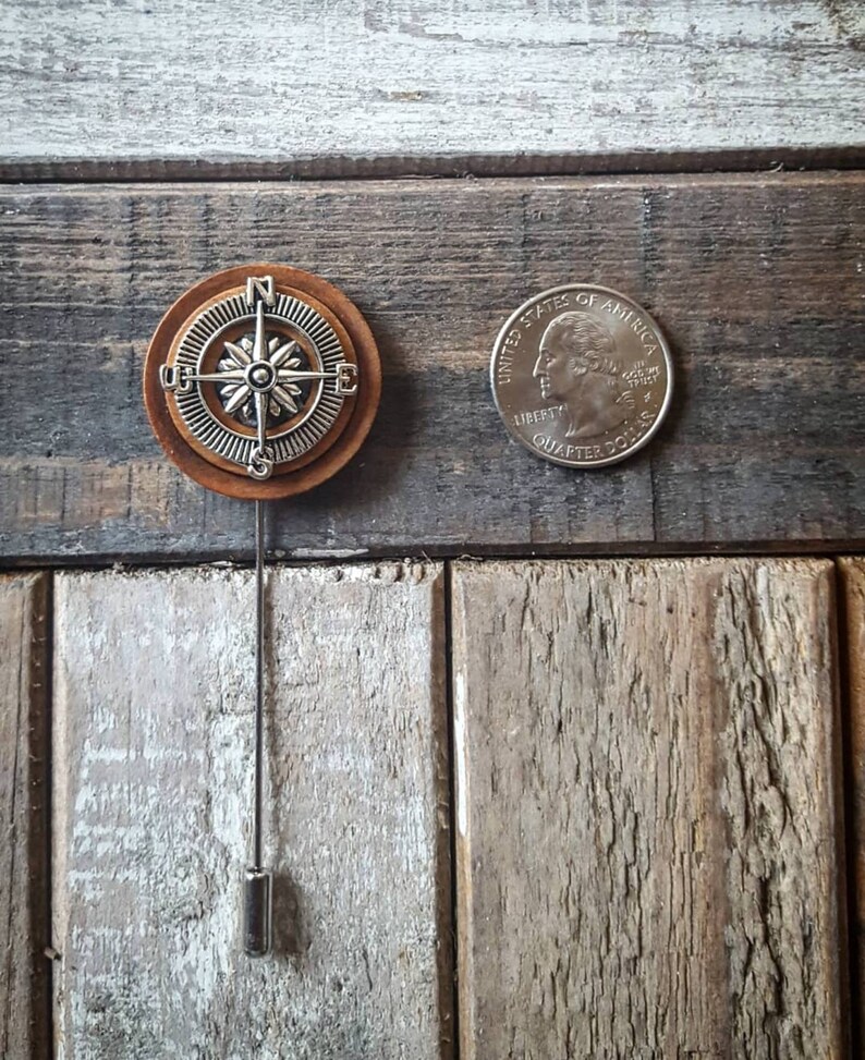 Nautical Compass-Luxury Hand Made Artisan Lapel Pin