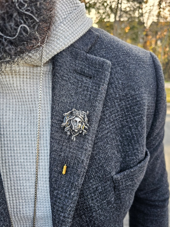 Medusa - Luxury Handmade Artisan Lapel Pin