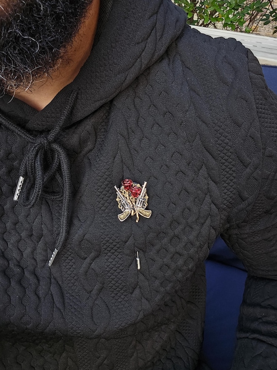 Guns & Roses II - Luxury Handmade Artisan Lapel Pin