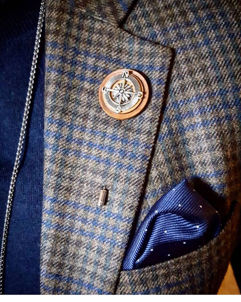 Nautical Compass-Luxury Hand Made Artisan Lapel Pin