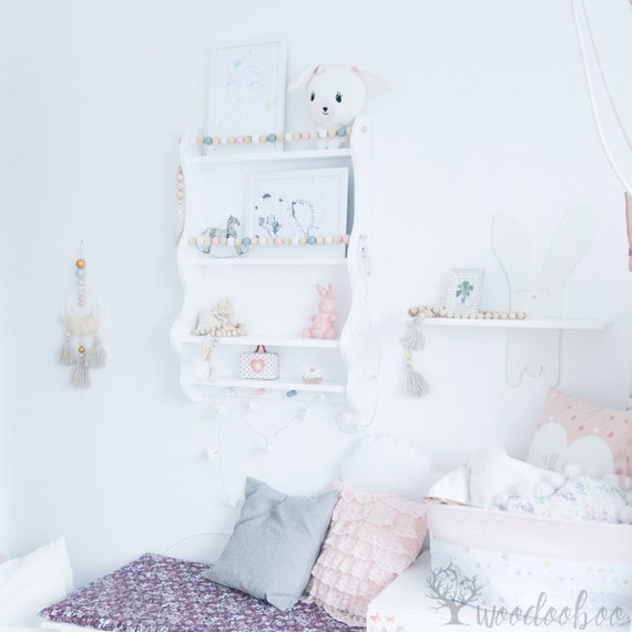 Shabby Chic Shelf Nursery Shelf White Floating Shelf Kids Wall Shelf Wall Shelf Girl Bedroom Shelves For Nursery Kids Shelf Shelving